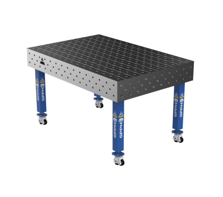 Зварювальний стіл PLUS на колесах 1500x1000 mm fi16 mm Сітка Діагональна