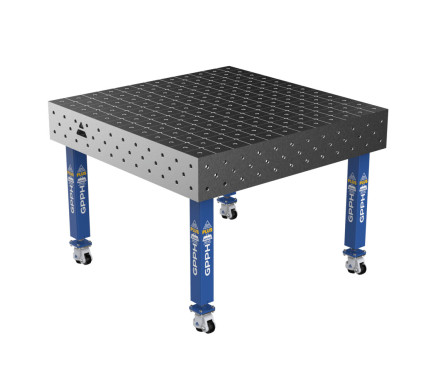 Зварювальний стіл PLUS на колесах 1200x1200 mm fi16 mm Сітка Діагональна