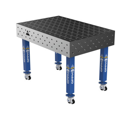 Зварювальний стіл PLUS на колесах 1200x800 mm fi16 mm Сітка Діагональна