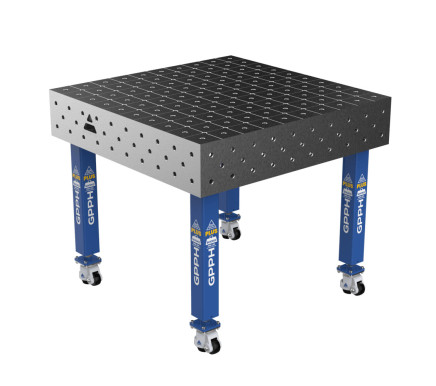 Зварювальний стіл PLUS на колесах 1000x1000 mm fi16 mm Сітка Діагональна