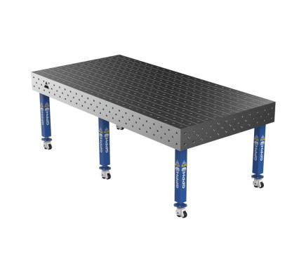 Зварювальний стіл PLUS на колесах 2400x1200 mm fi16 mm Сітка 100x100 mm