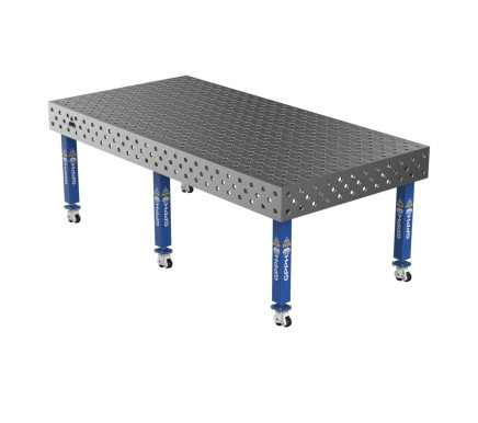 Зварювальний стіл PLUS на колесах 2400x1200 mm fi28 mm Сітка Діагональна