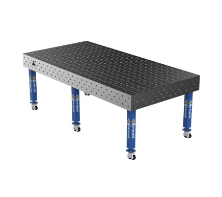Зварювальний стіл PLUS на колесах 2400x1200 mm fi16 mm Сітка Діагональна