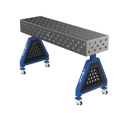 Зварювальна опора TRESTLE EXPERT на колесах 1500x400x200 mm fi 28 mm Сітка Діагональна