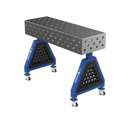 Зварювальна опора TRESTLE EXPERT на колесах 1200x400x200 mm fi 28 mm Сітка Діагональна