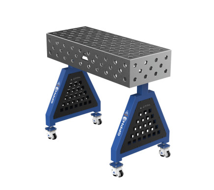 Зварювальна опора TRESTLE EXPERT на колесах 1000x400x200 mm fi 28 mm Сітка Діагональна