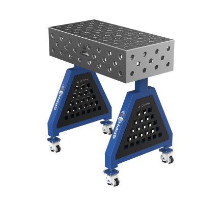 Зварювальна опора TRESTLE EXPERT на колесах 800x400x200 mm fi 28 mm Сітка Діагональна