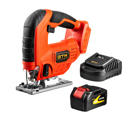 Cordless Jigsaw JS18/65 18V, 0-2500 strokes/min, Quick Fix, wood/non-ferrous metals/steel-65/10/6mm, + battery 4Ah, charger