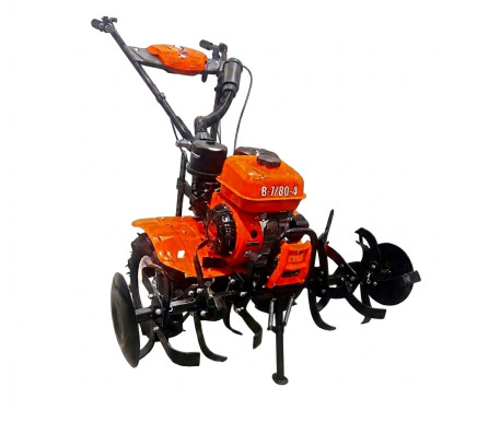 Gasoline motor-block B-7/80-4; 7 hp, tiller width 50/80 cm, gears 3 forward/1 reverse, wheels 8"