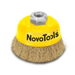 Щетка торцевая NovoTools 65 мм, гофрированная проволока