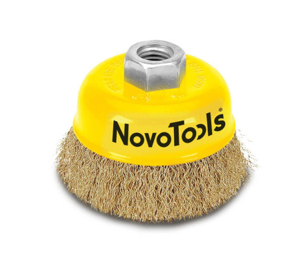Щітка торцева NovoTools 75 мм, гофрований дріт