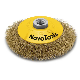Щетка конусная NovoTools 100 мм, гофрированная проволока