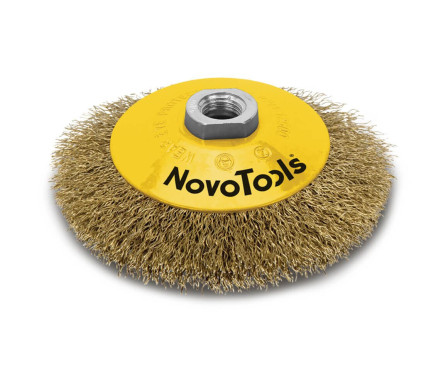 Щітка конусна NovoTools 100 мм, гофрований дріт