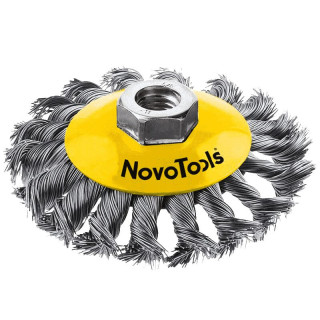 Щетка конусная NovoTools 100, плетеная проволока