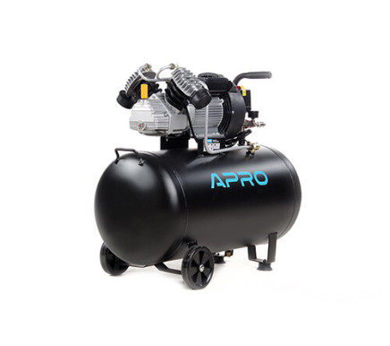 Компрессор двухцилиндровый OFD-100MX 8Бар 2.8кВт 430л/мин 100л (2 крана) + Масло 0,2 л APRO
