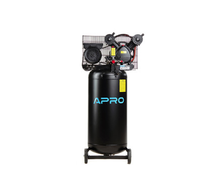 Компрессор двухцилиндровый ременной вертикальный OFBD-100V 8Бар 2.2кВт 402л/мин 100л (2 крана) + Масло 0,5л APRO
