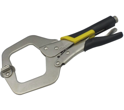 C-type clamping pliers 280 mm, two-component handles STEEL