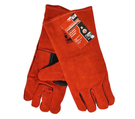 Protective gaiters, red suede, Haisser, reinforced