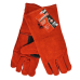 Protective gaiters, red suede, Haisser, reinforced