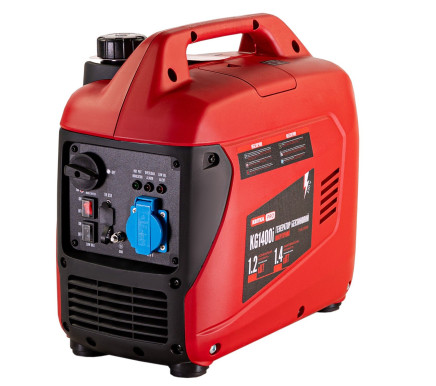 Генератор инверторный в корпусе 1,2/1,4 КВт KG1400i ручной пуск,КВІТКА PRO