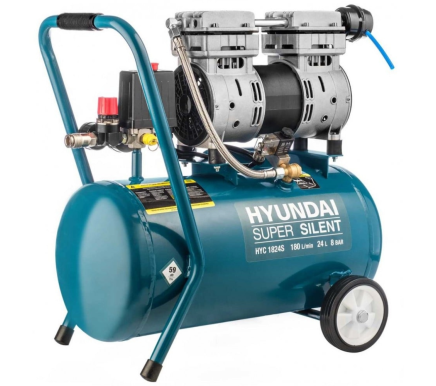 Oil-free compressor Hyundai HYC 1824S (1 kW, 180 l/min, 24 l)