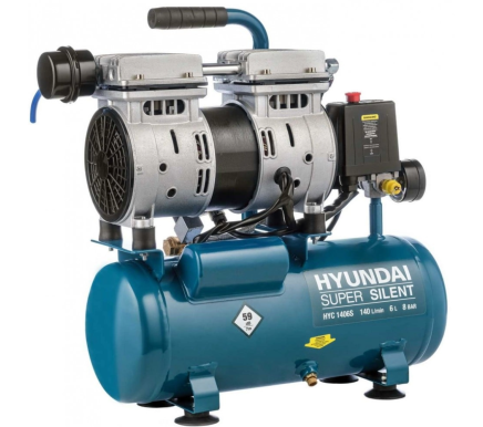 Oil-free compressor Hyundai HYC 1406S (0.75 kW, 140 l/min, 6 l)
